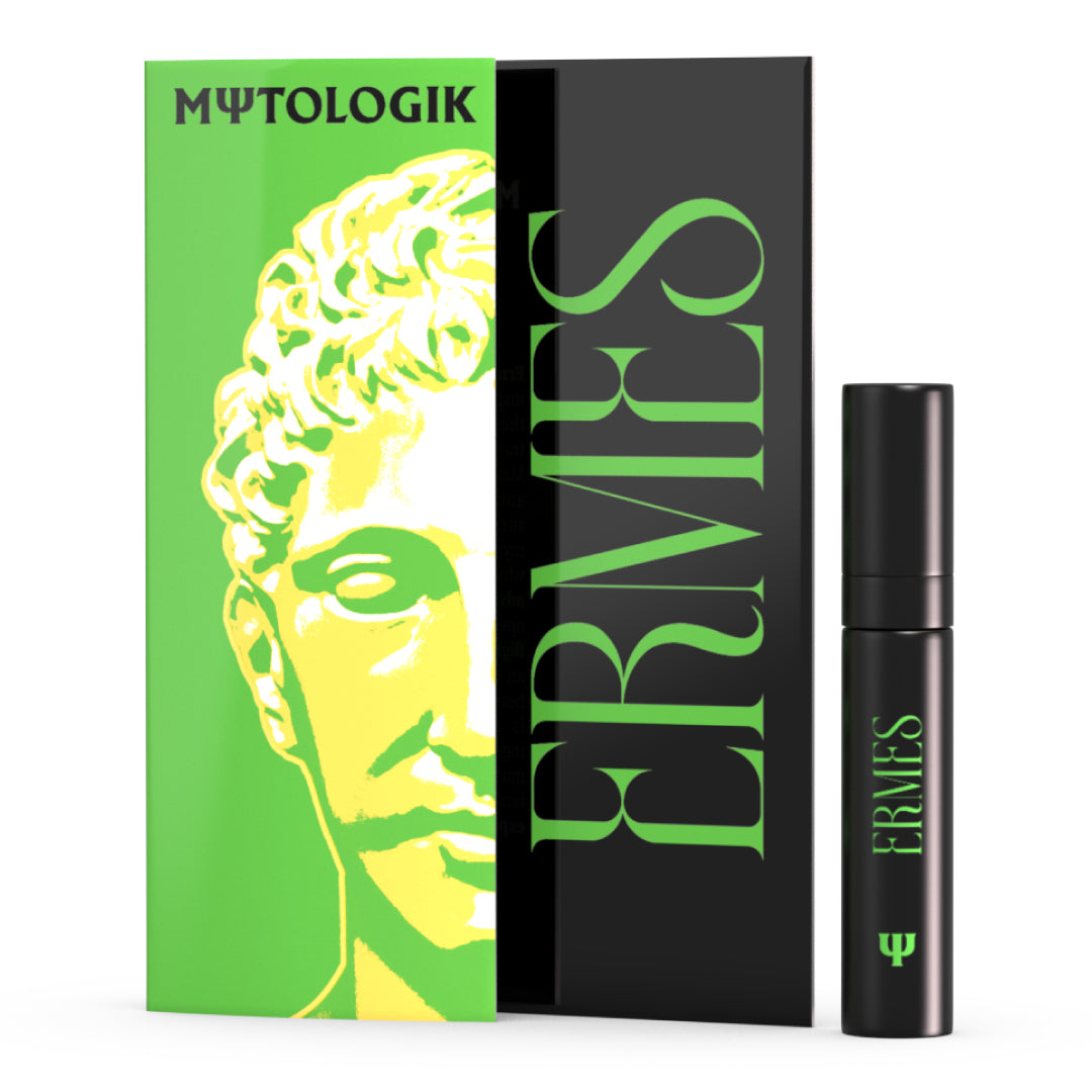 Ermes by MΨTΟLOGIK, maskuliner zitrisch-aromatischer Herrenduft, der Abenteuer, Reisen und Freiheit symbolisiert.