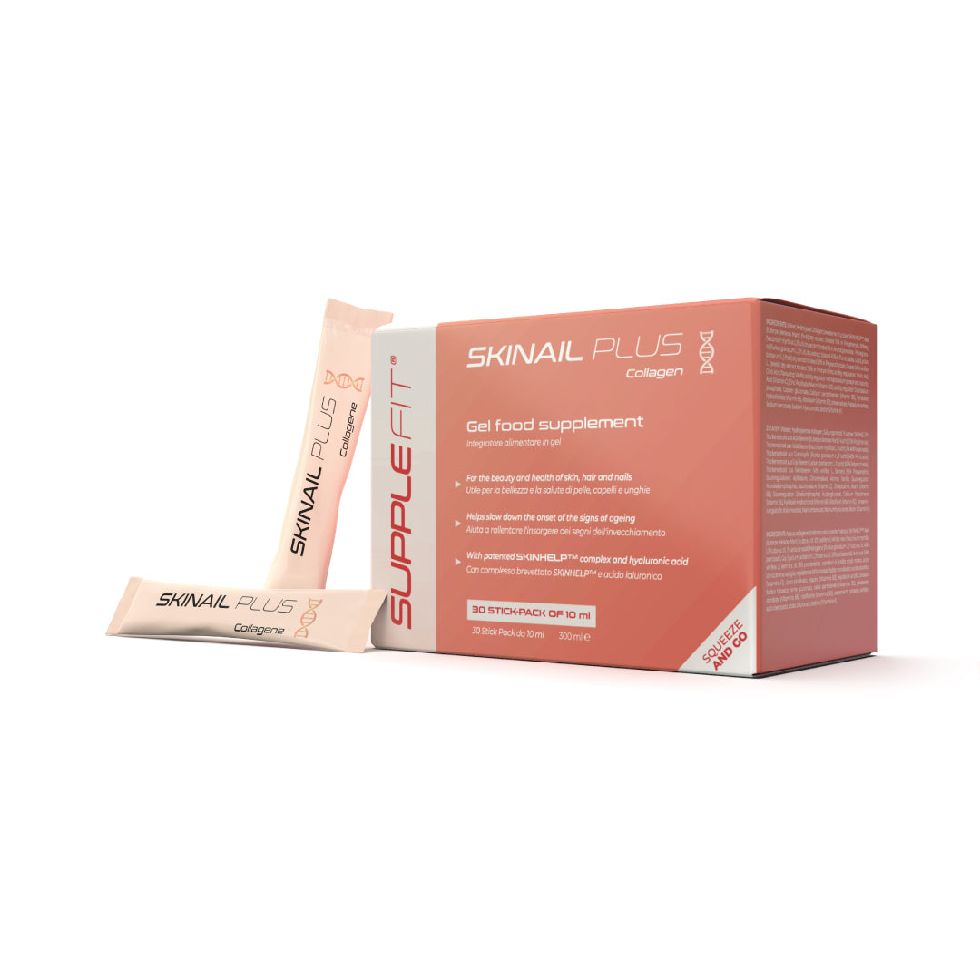 SKINAIL PLUS – Nahrungsergänzungsmittel in Gelform für Haut, Haare &amp; Nägel - 300 ml Mit dem patentierten Komplex SKINHELP™