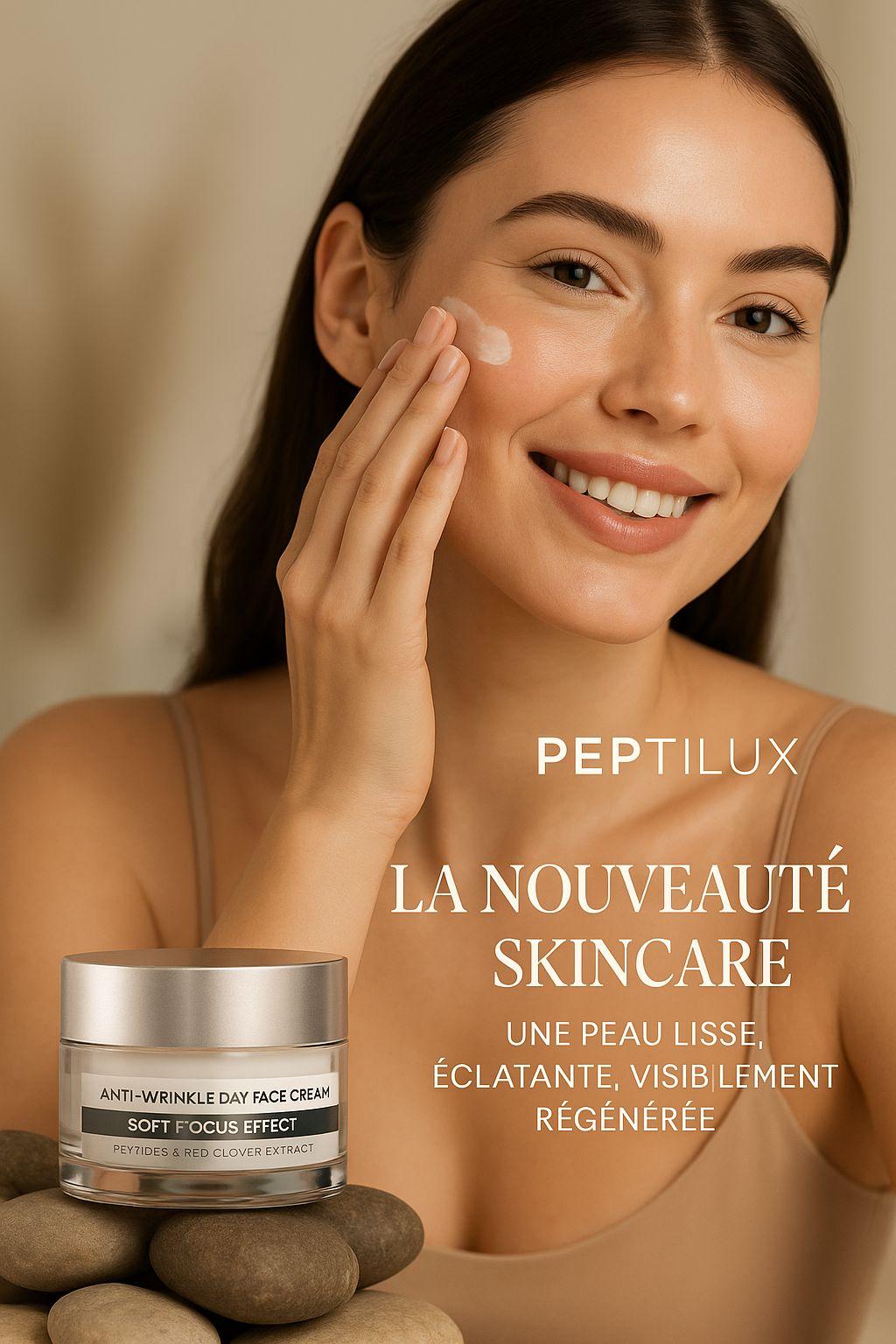 PEPTILUX  - Crème de jour anti-rides pour le visage « effet time freeze » - avec ALPHADERM™ - 50 ml